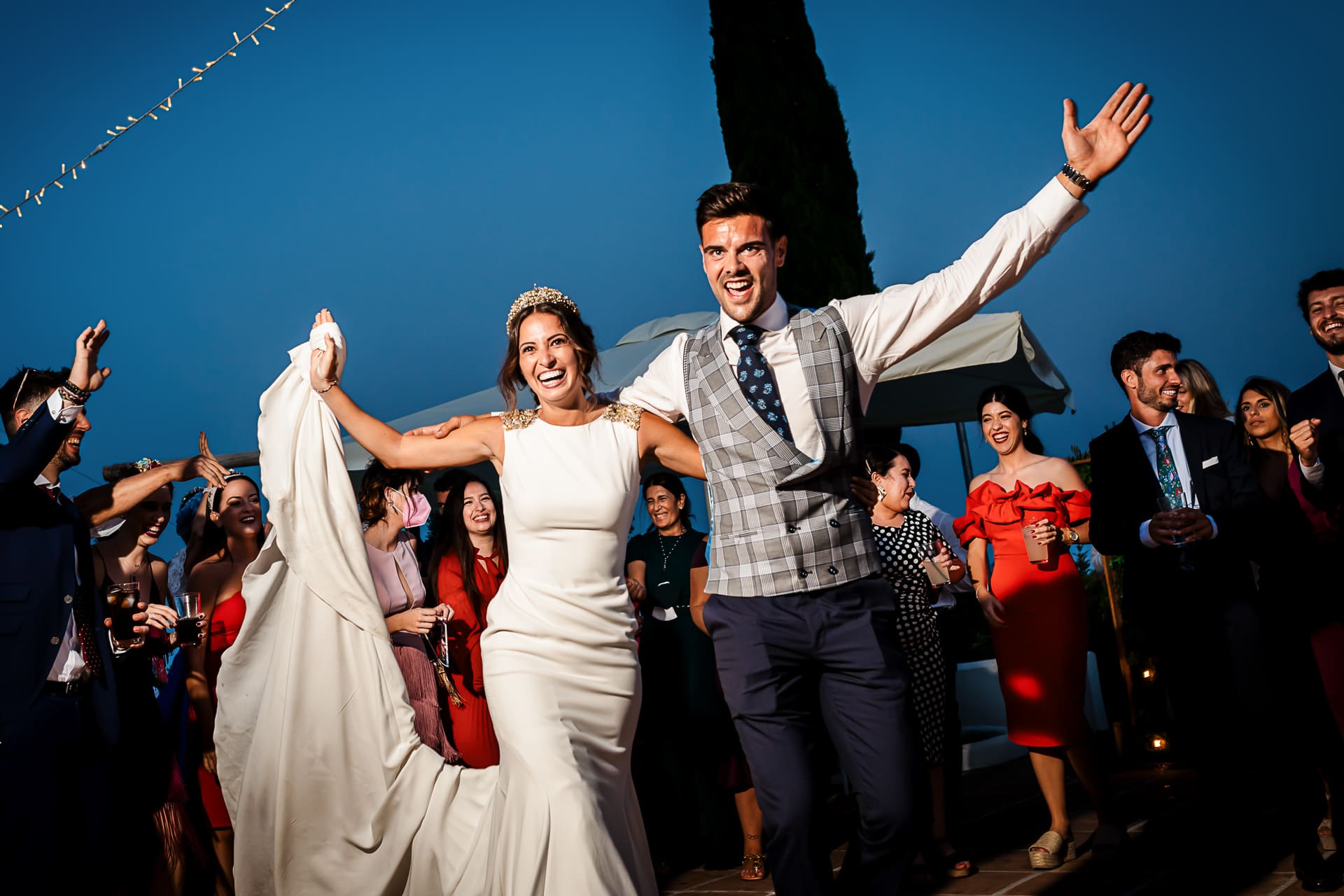 Barra Libre de boda en la terraza de Cortijo Bravo en Málaga